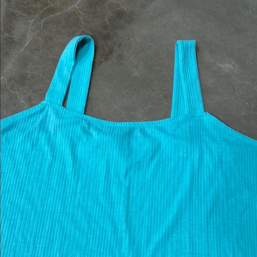 Plus Size Women's Turquoise Tank Top - Picture 2 of 2